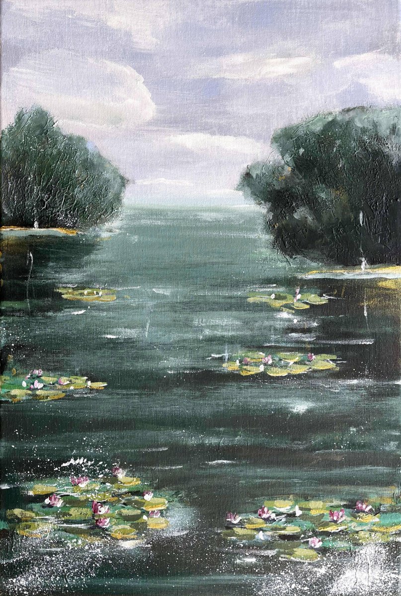 Serenade In Green By Olesya Bay, 16 X 24, Artwork For Sale On Artfinder