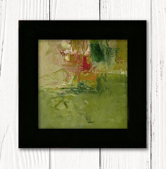 Oil Abstraction 164 - Framed Abstract Painting by Kathy Morton Stanion