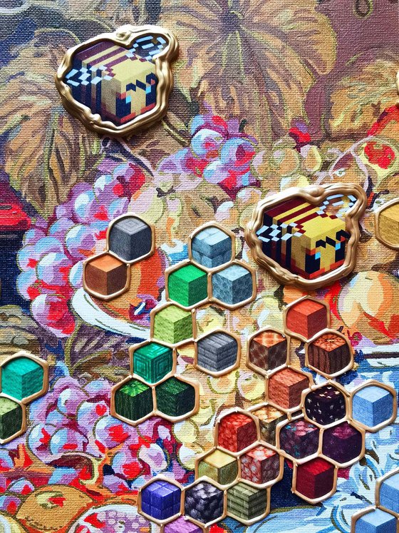 Baroque 8-bit: Hybrid still life