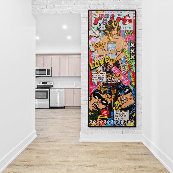 Giant Cokes 200cm x 80cm Textured Urban Pop Art