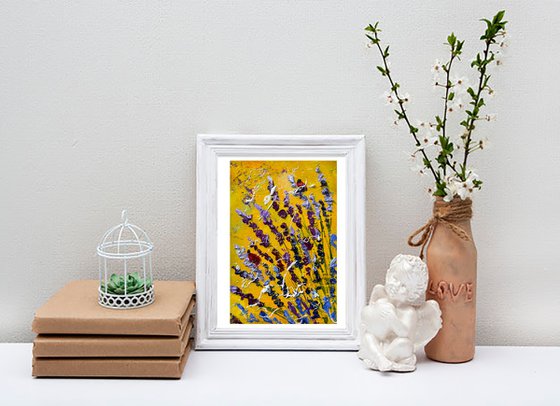 Lavender Ladybug Painting
