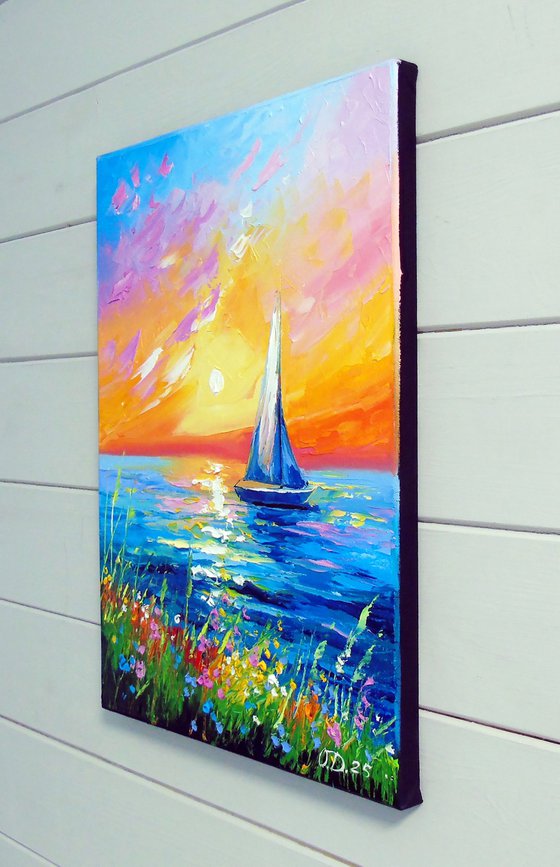 Dawn and sailboat