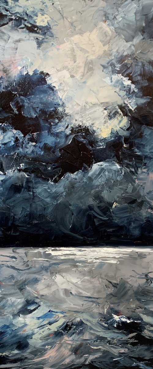 Night Seascape. Dark sky. by Vita Schagen