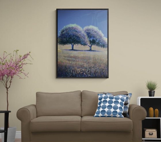 2 Trees Serenity (Large Painting)