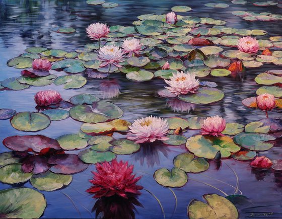 "Lilies on the Pond"