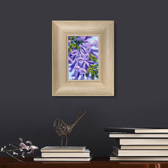 Jacaranda flowers – framed original painting