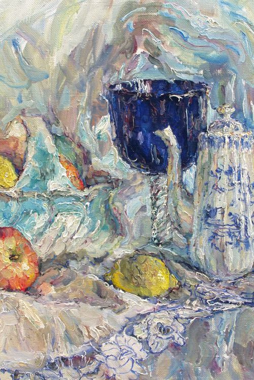 Blue still life by Olena Brazhnyk