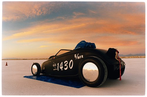 Jim Jard - '32 Roadster (Dawn), Bonneville, Utah, 2003 by Richard Heeps