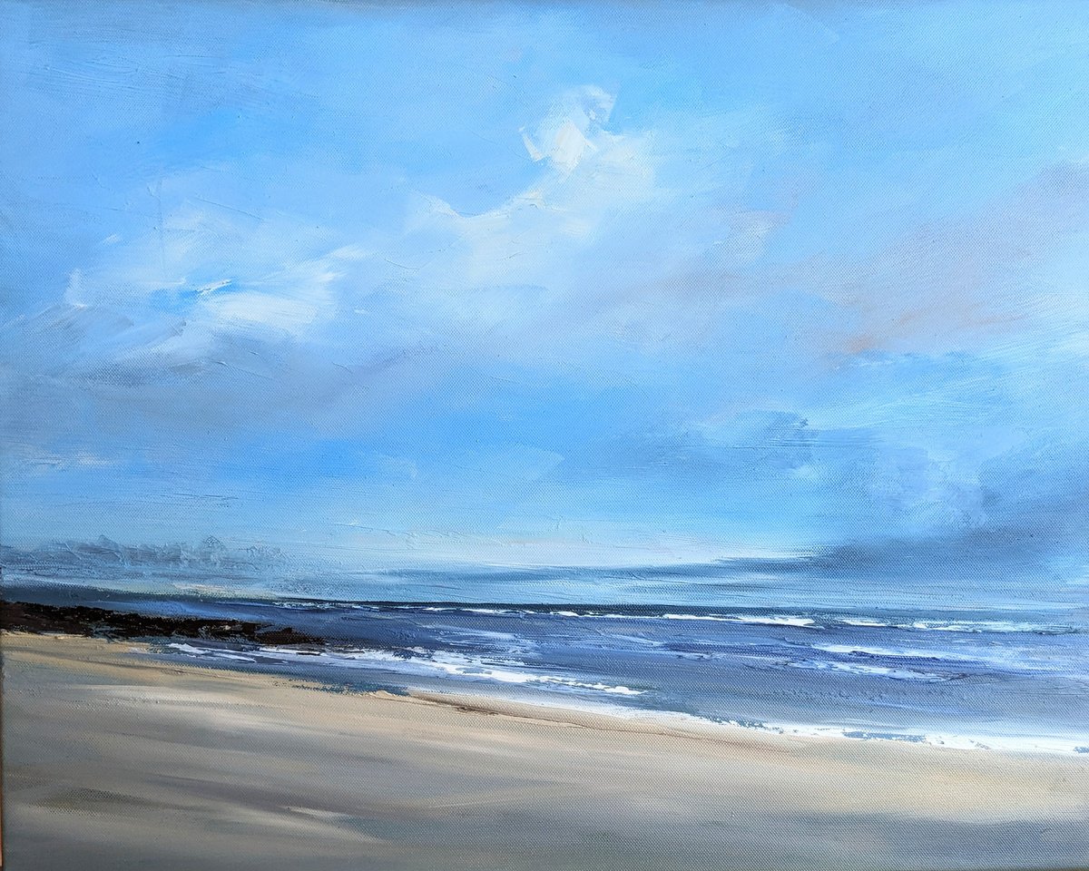 Tranquil Beach By Steve Keenan, 21 X 17, Artwork For Sale On Artfinder