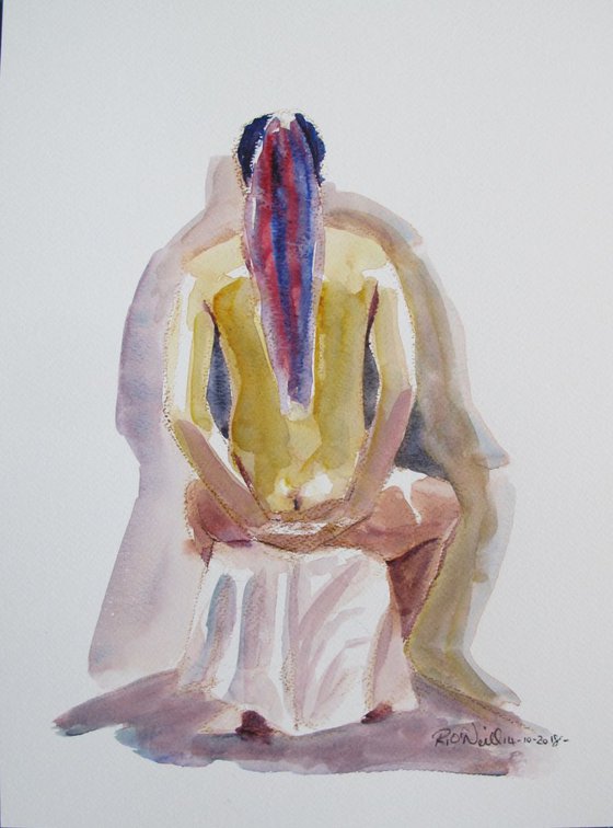 Seated female nude