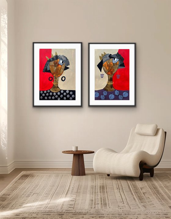 Boldly Herself (Diptych)