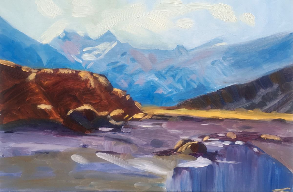 Mountaim River By Elena Sokolova, 24 X 16, Artwork For Sale On Artfinder