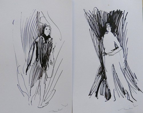 Epiphany, diptych, 20x12 cm by Frederic Belaubre