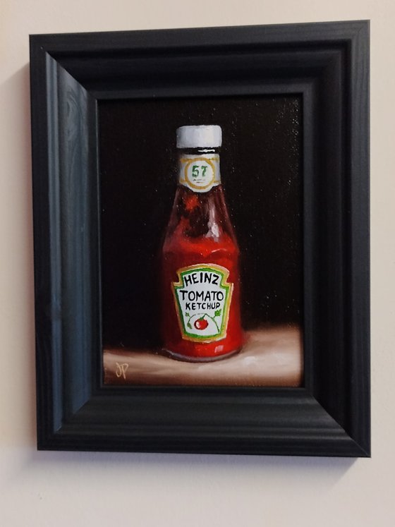 Ketchup framed still life