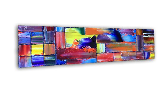 "Built For This" -  Save As A Series - Original PMS Abstract Triptych Oil Paintings On Wood - 34" x 32"