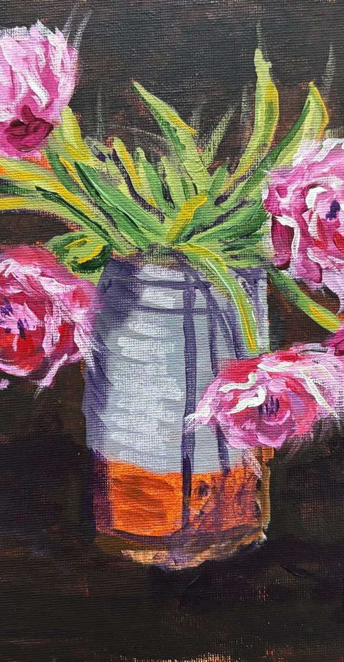Pink Tulips Still Life by Dmitry Fedorov