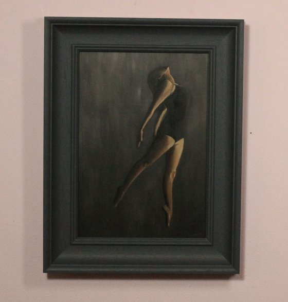 High, Ballet Painting, Ballerina, Framed Dancer Painting