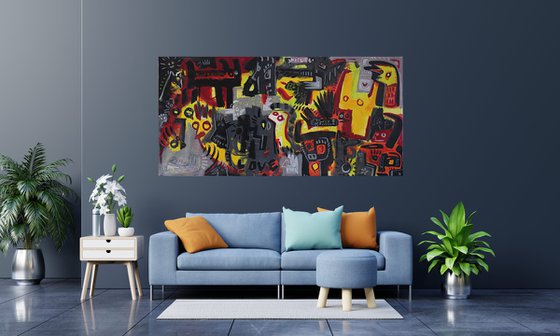 LOVE NATURE  ON FIRE 103x210cm