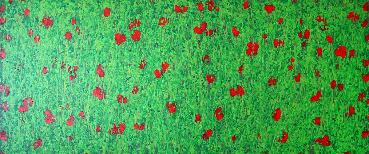 Wheat Field And Flowers 0204 By Salana Art / Svetlana Samovarova, 63 X 26, Artwork For Sale On Artfinder