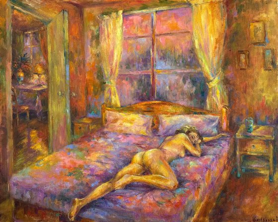 Interior with a reclining nude