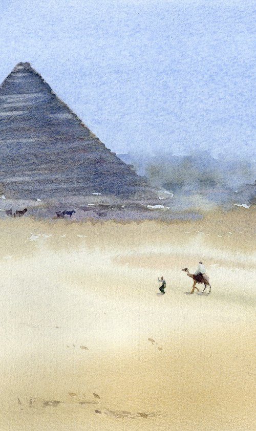 Giza pyramids by Yulia Evsyukova