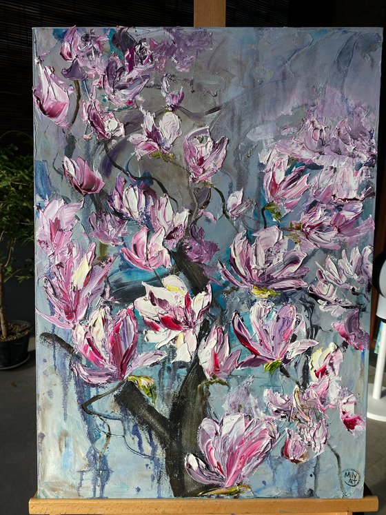 Magnolia Tree Oil Art