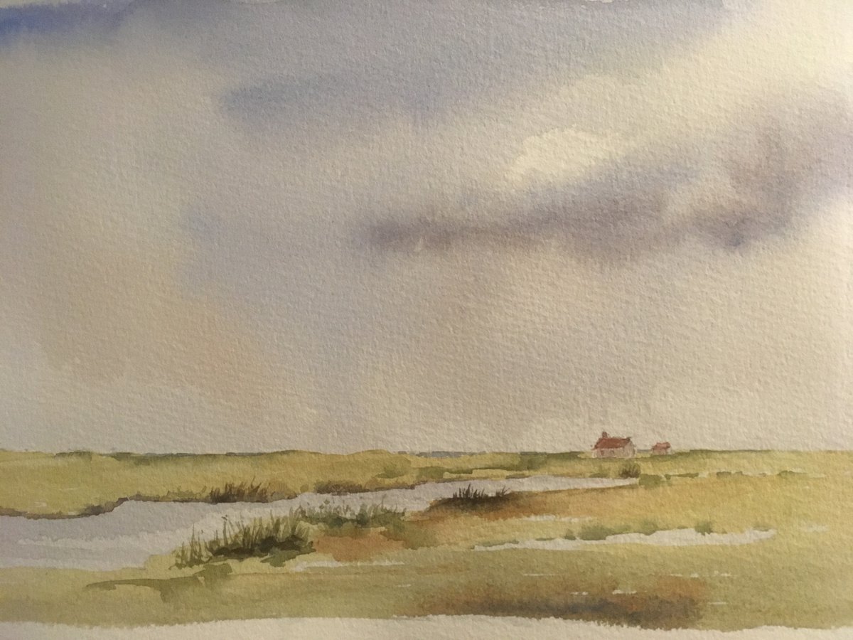 The Watch House on Blakeney Point from Coast Path by Noel Sawyer