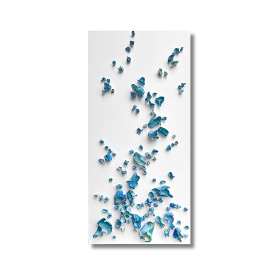 Whimsical Impermanence, blue #2 (24"x48")