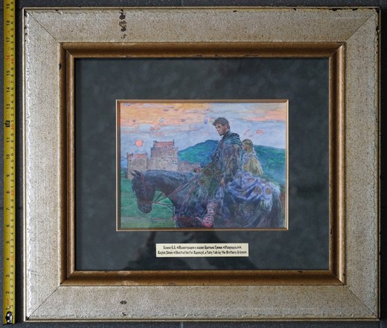 The prince and Rapunzel at the castle