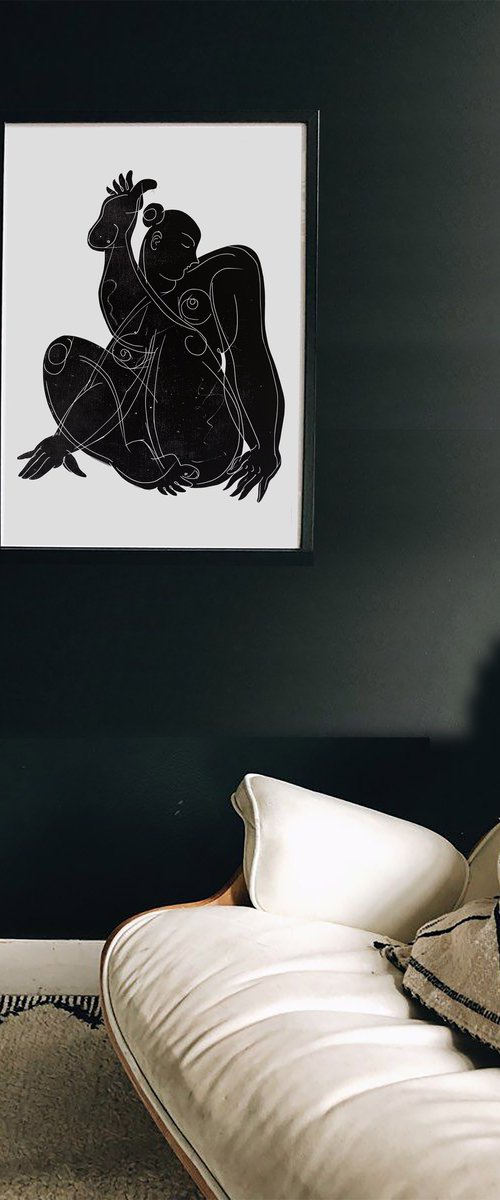 "Nude-3" 50x70cm by Lidiya Baranik