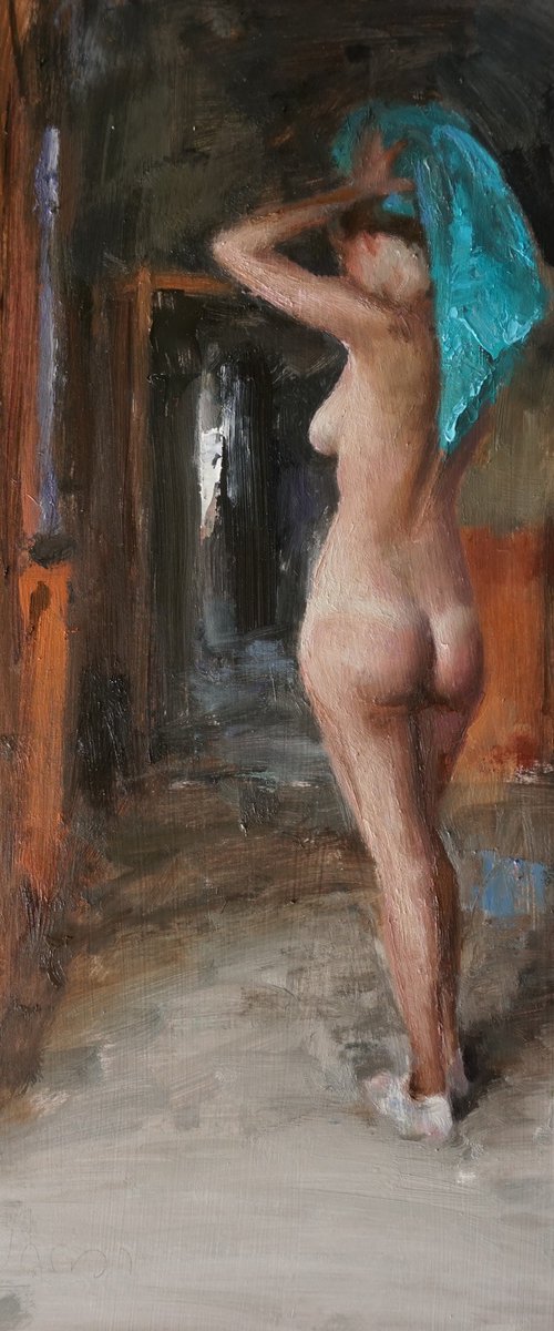 Nude in empty house by Manuel Leonardi