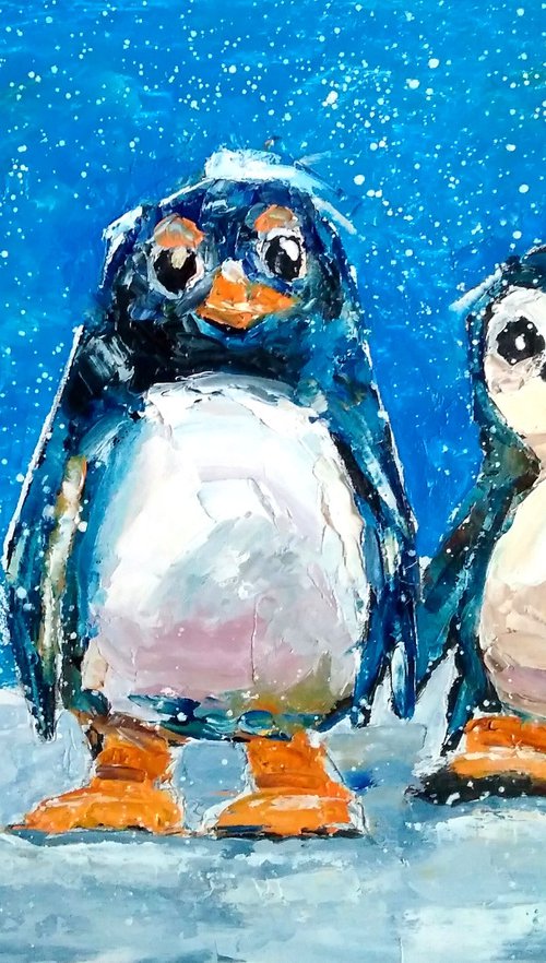 Penguin Couple by Yulia Berseneva
