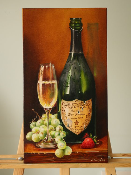 White sparkling wine Champagne, Contemporary Still Life