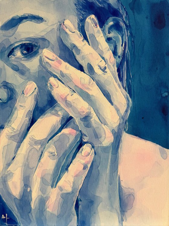 Blue Аttentive gaze