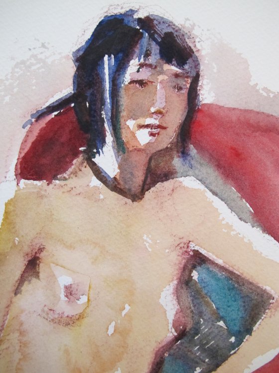Seated female nude