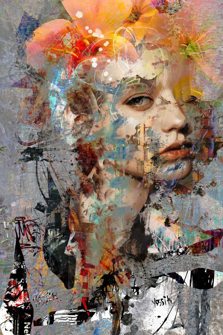 surrender to your form Acrylic painting by Yossi Kotler | Artfinder