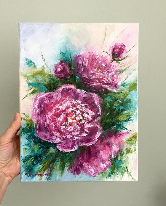 Pink peonies