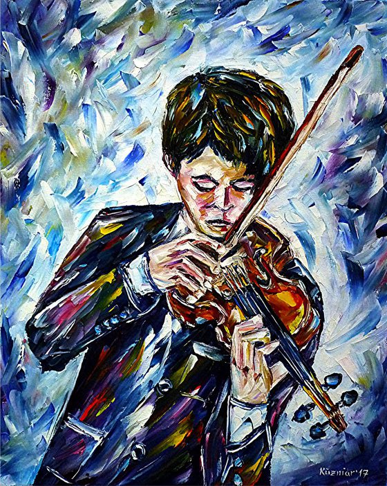 Young violin player