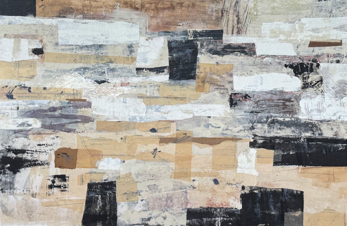 Organic Abstract Painting By Adam Collier Noel, 60 X 40, Now Or Formally, Original Artwork