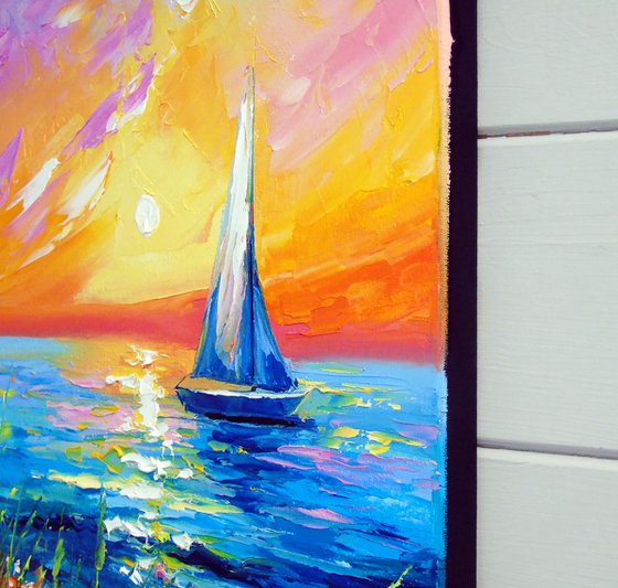 Dawn and sailboat