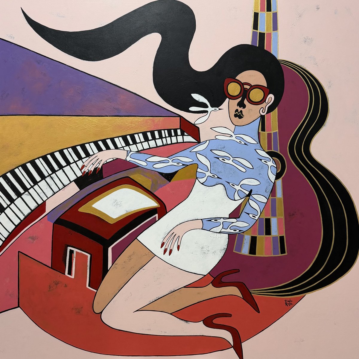 Music Room By Diana Rosa, 48 X 48, Artwork For Sale On Artfinder