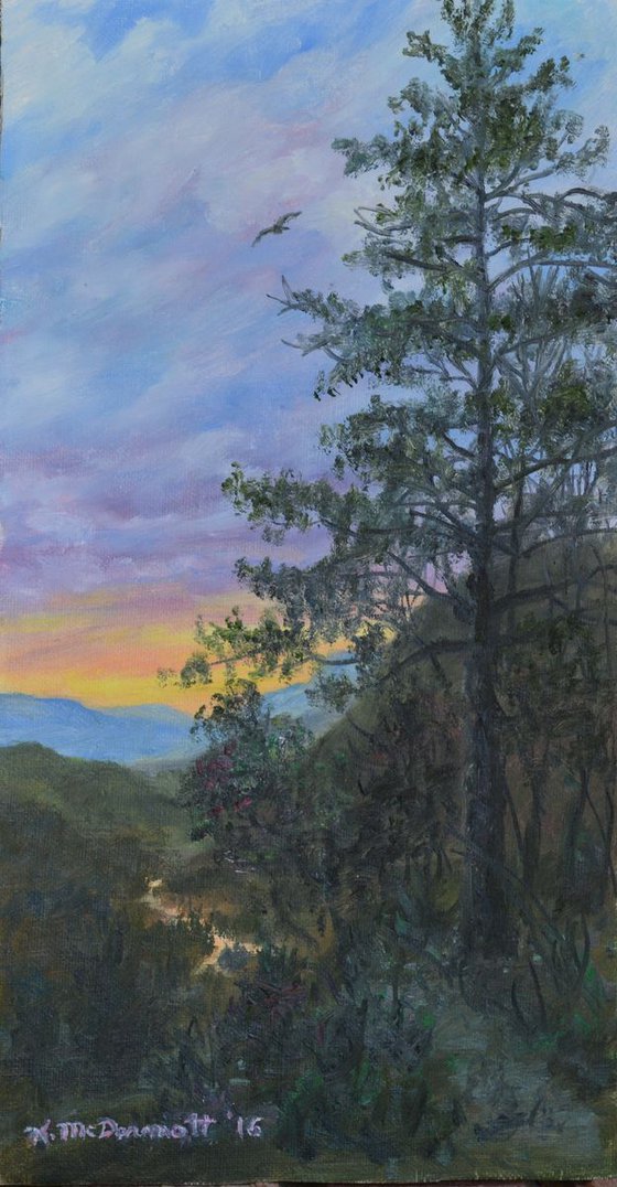 Lonesome Pine Trail - 7X13 inch framed oil painting (SOLD)