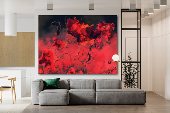 Campo de amapolas/XL large original artwork