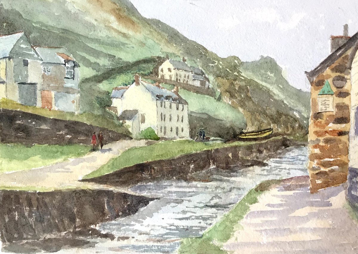 River Valency at Boscastle. An original watercolour painting. by Julian Lovegrove Art
