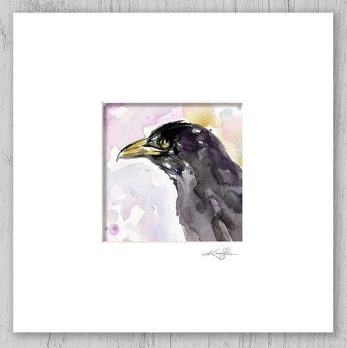 Crow Sketch 7 - Watercolor Painting by Kathy Morton Stanion by Kathy Morton Stanion