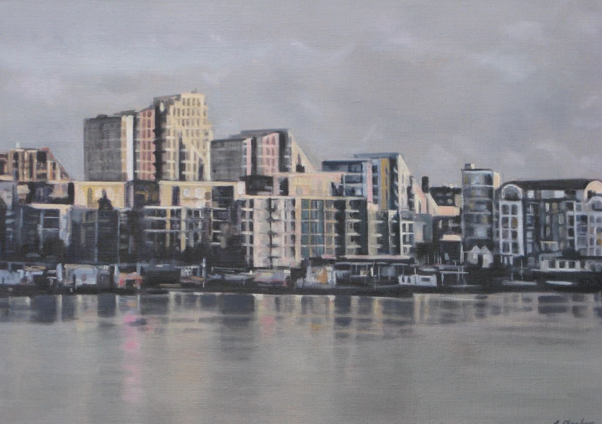 Oil Painting , Winter Light: Putney By Alison Chambers, 29 X 21, Artwork For Sale On Artfinder