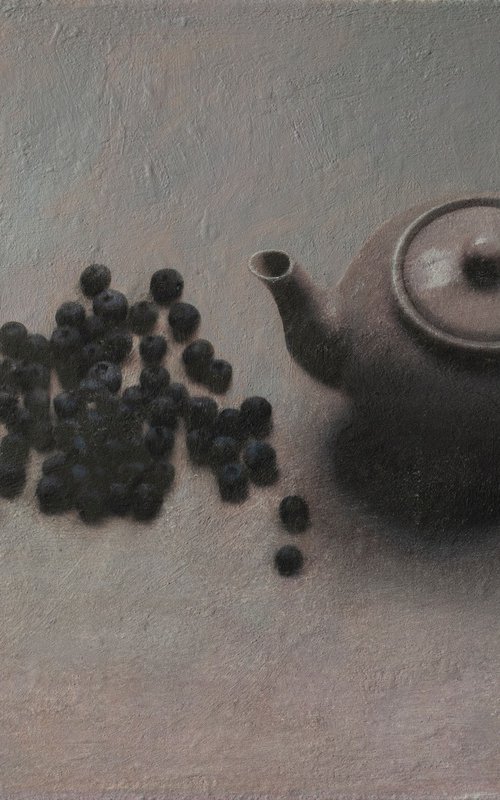 The Teapot and Blueberries by Andrejs Ko