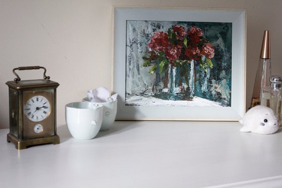 Framed miniature FLORAL STUDY 3