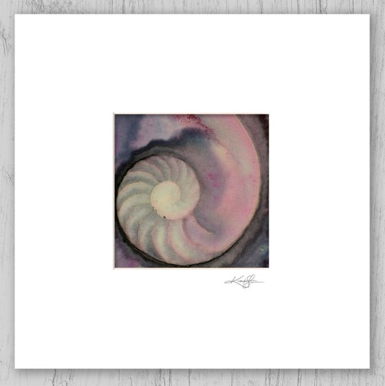 Nautilus Shell 2022-15 - Sea Shell Painting by Kathy Morton Stanion