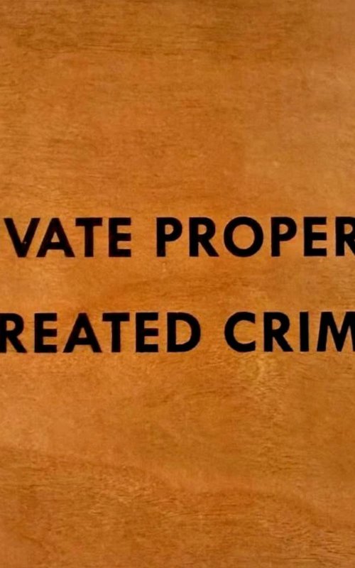 Private Property Created Crime by Jenny Holzer